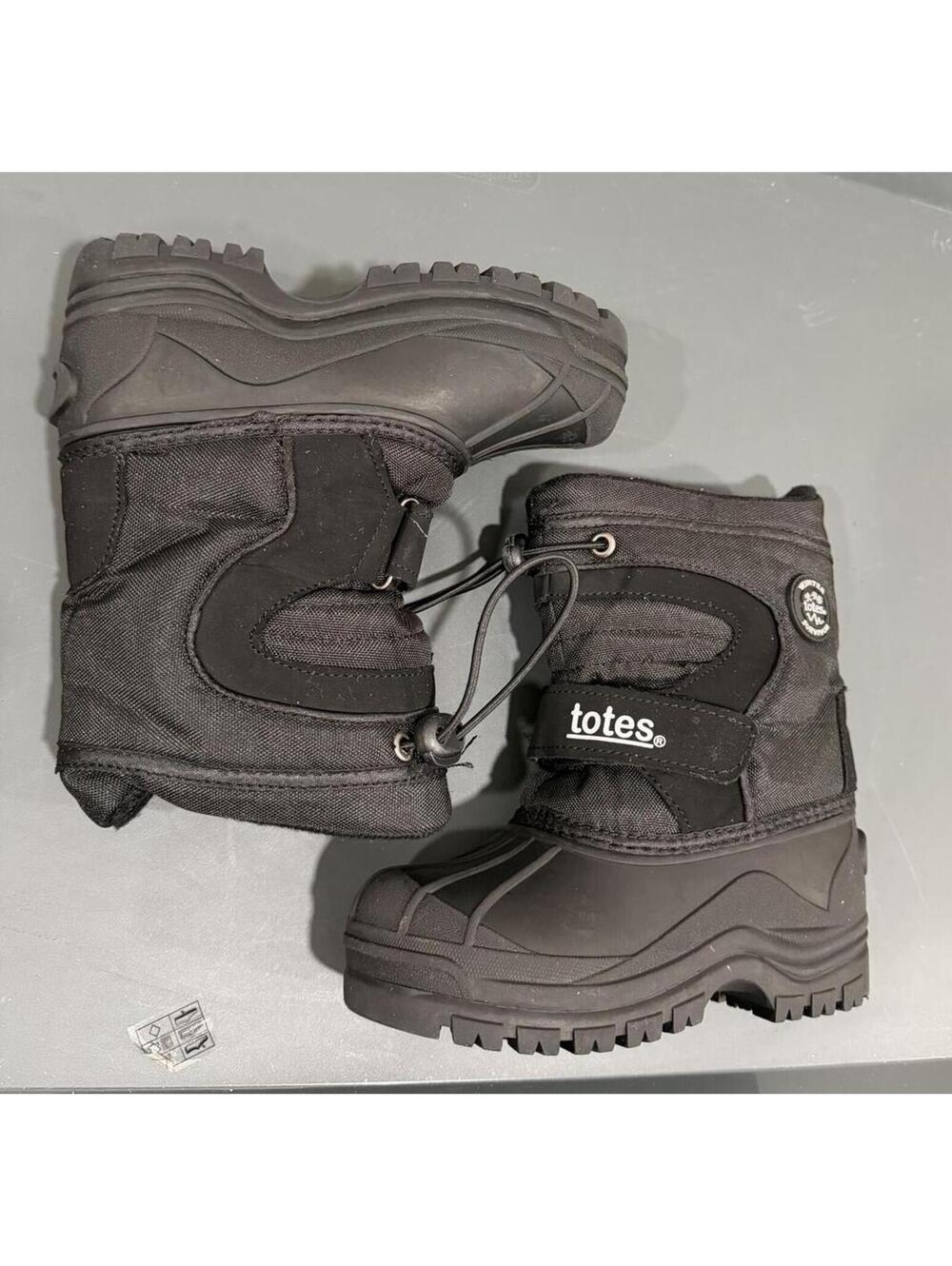 Totes kids snow boots black size toddler 10M US